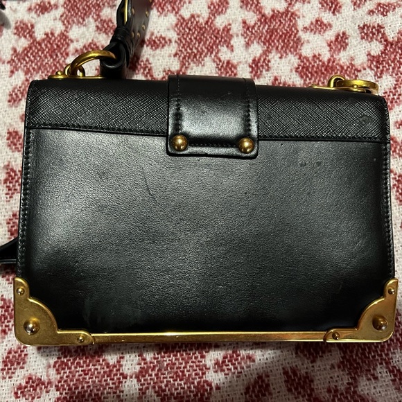 PRADA Cahier Large Black Leather Cross Body Bag - Picture 15 of 16